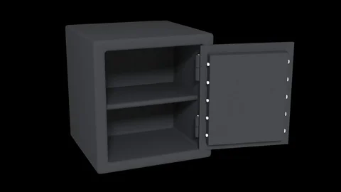 Animated Safe with Alpha Channel Stock Footage 75779313