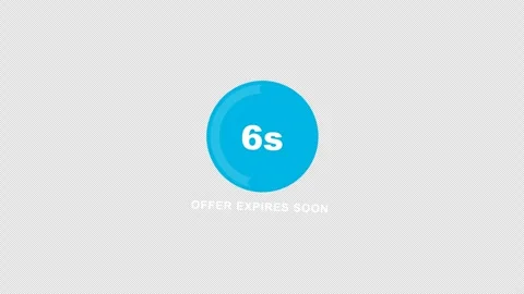 Animated Sale Countdown Clock Transparent Alpha Overlay Stock Footage 346070218