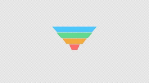 Animated Sales Funnel Chart Overlay Alpha 4K Видео 339276379