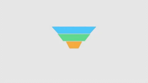 Animated Sales Funnel Chart Overlay Alpha 4K 스톡 동영상 339276385