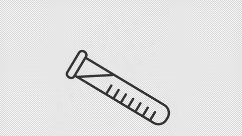 Animated sample tube line icon Stock Footage 248227120