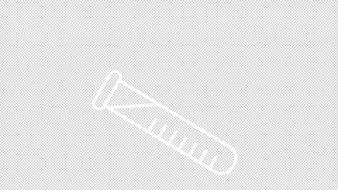 Animated sample tube white line icon Stock Footage 248600454