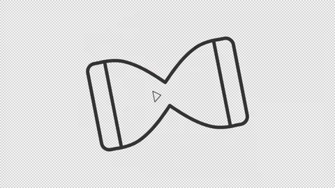 Animated sand clock linear icon Stock Footage 236747604