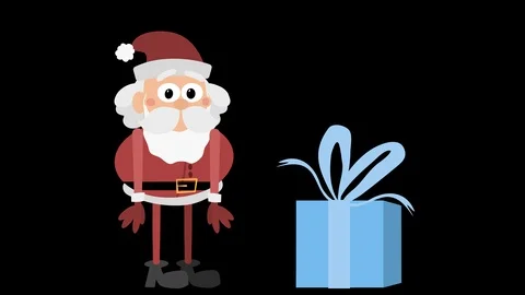 Animated Santa Claus Cartoon Element Stock Footage