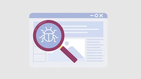 Animated scan website for bugs Stock Footage 237277173