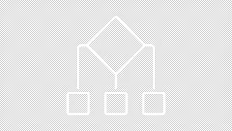 Animated scheme white line icon Stock Footage 337773927