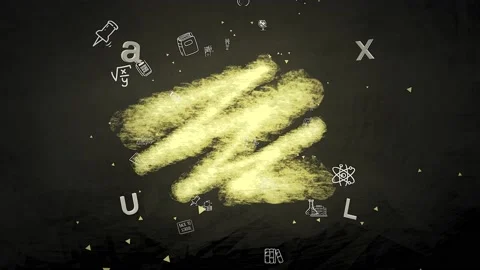 Animated School background with copy space for your text design. 3d Animation Video stock 204155517