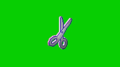 Animated Scissors Icon Motion Graphics Vídeos de archivo 340537449