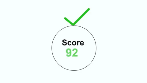 Animated Score Rating Check Mark Circle Icon for Approval and Positive Evaluatio Stock Footage 323919832
