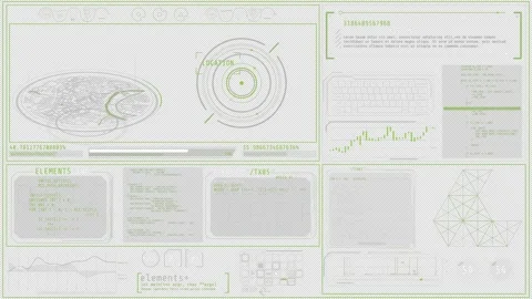 Animated screen depicting georeferenced data capture and analysis Stock Footage 340950694