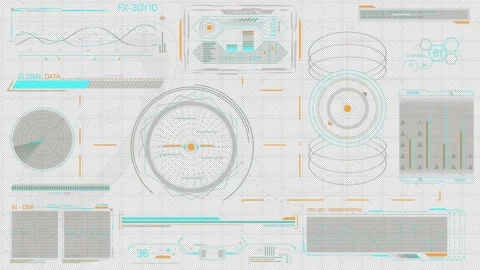 Animated screen with information processing and storage system 스톡 동영상 316646586
