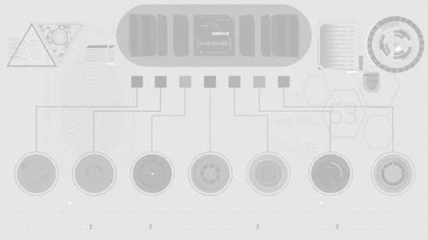 Animated screen showing organization and processing of personal information Stock Footage 333018033