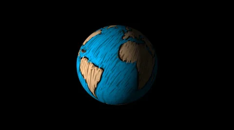 Animated Scribble Globe Stock Footage 23121474