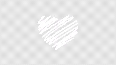 Animated scribbled heart shape with rough distorted edges Video stock 330427834