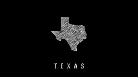 Animated scribbled texas map appearing on black background Stock Footage 316244648