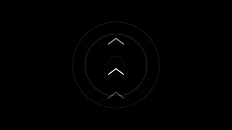 Animated Scrollindicator Ui Element with Smooth White Arrows Moving Up and .. Video stock 347066363