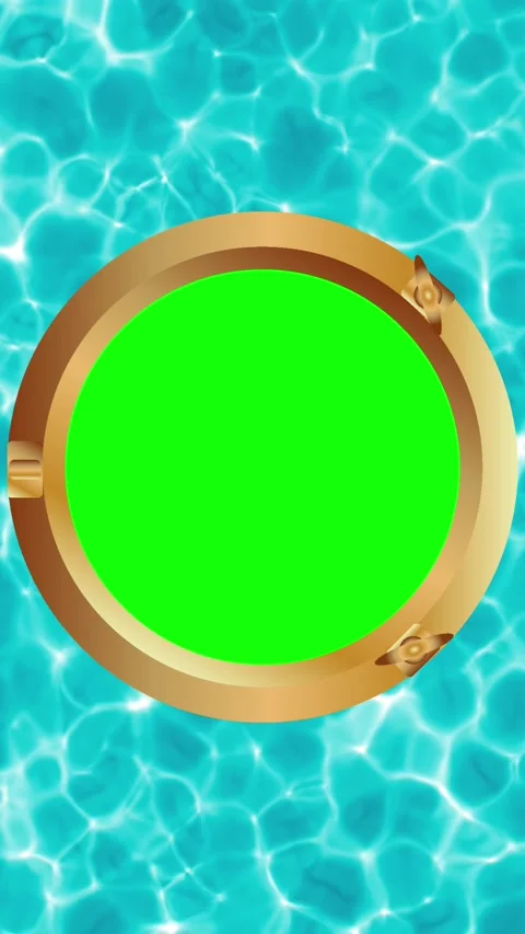 Animated sea water with chromokey Stock Footage
