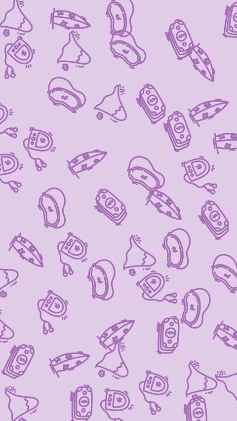 Animated seamless holiday pattern with festive bells and gift icons Video stock 347011261