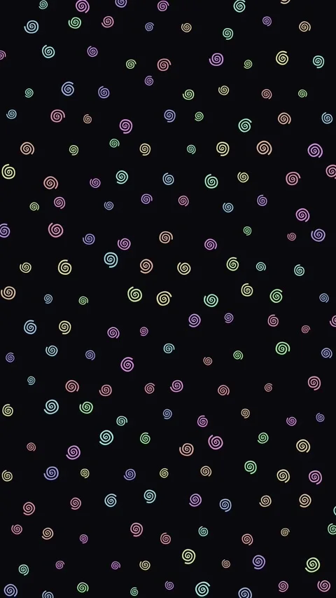 Animated Seamless Loop Pattern Of Drifting Multicolored Spiral Swirl Symbols 스톡 동영상 332006983