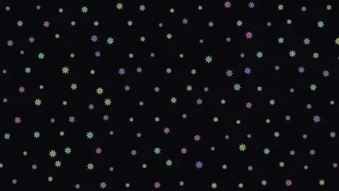 Animated Seamless Loop Pattern Of Drifting Multicolored Pastel Stars Stock Footage 332007083