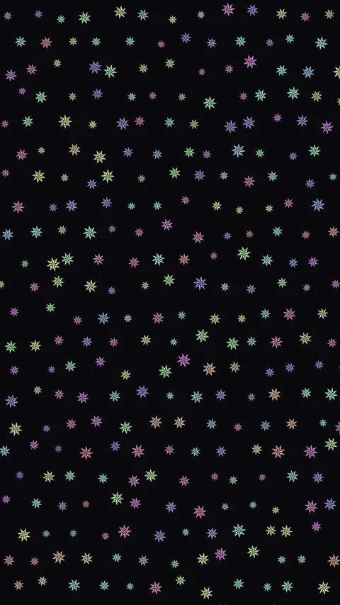 Animated Seamless Loop Pattern Of Drifting Multicolored Pastel Stars Stock Footage 332007088