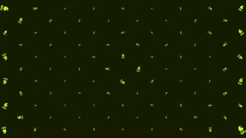 Animated Seamless Loop Pattern Of Green Heart-Leaf Symbols Stock Footage 331820523