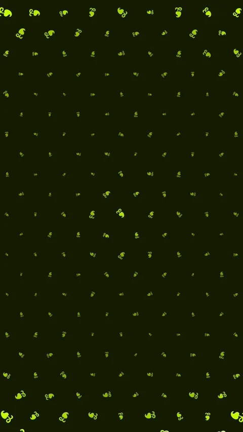 Animated Seamless Loop Pattern Of Green Heart-Leaf Symbols Stock Footage 331820526