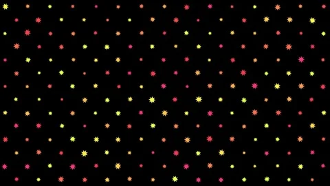 Animated Seamless Loop Pattern Of Rotating Multicolored Stars Stock Footage 332006888