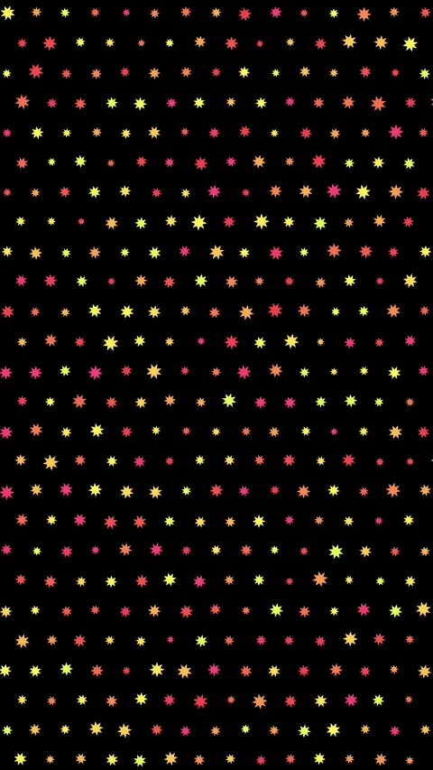 Animated Seamless Loop Pattern Of Rotating Multicolored Stars In Warm Tones Stock Footage 332006898