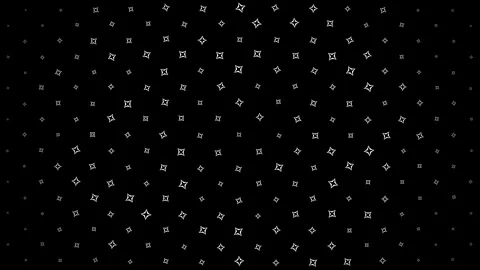 Animated Seamless Loop Pattern Of White Sparkle Stars With Breathing Animation Video stock 332006902