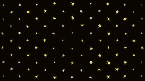Animated Seamless Loop Pattern Of Yellow Stars With Breathing Animation Video stock 332006897