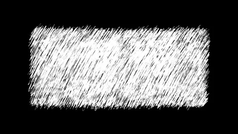 Animated seamless loop of white pencil scribble rectangular banner Stock Footage 346132743