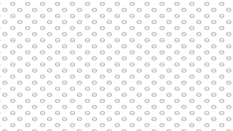 Animated seamless pattern coffee bean white background Stock Footage 291227303