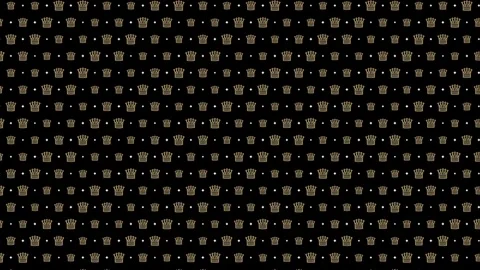 Animated Seamless Pattern Of Crown Symbols And Sparkle Stars Video stock 333697918