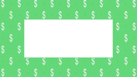 Animated Seamless Pattern Of Dollar Currency Symbols On A Green Background Stock Footage 333514970