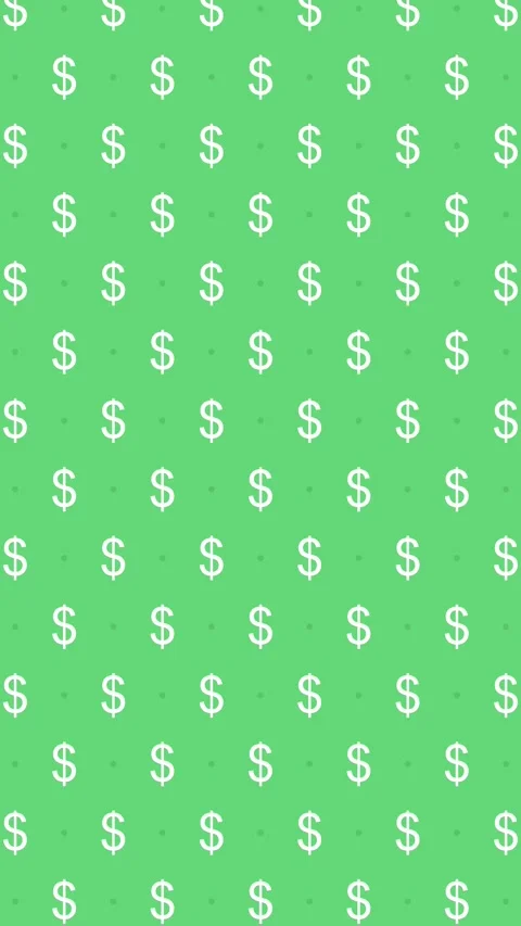 Animated Seamless Pattern Of Dollar Currency Symbols On A Green Background Stock Footage 333514992