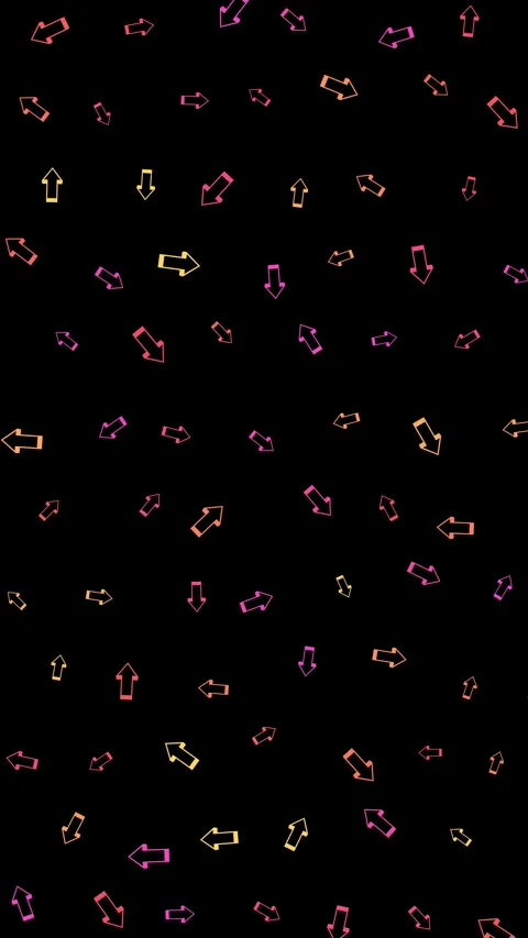 Animated Seamless Pattern Of Drifting Multicolored Outlined Arrows Stock Footage 332169231