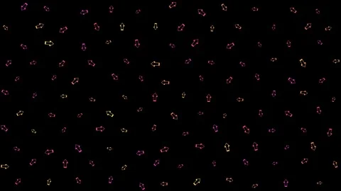 Animated Seamless Pattern Of Drifting Multicolored Outlined Arrows Video stock 332169232