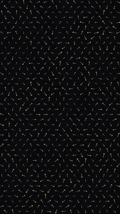 Animated Seamless Pattern Of Gold Arrows Rotating In Various Directions Stock Footage 332169176