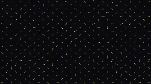 Animated Seamless Pattern Of Gold Arrows Rotating In Various Directions Stock Footage 332169182