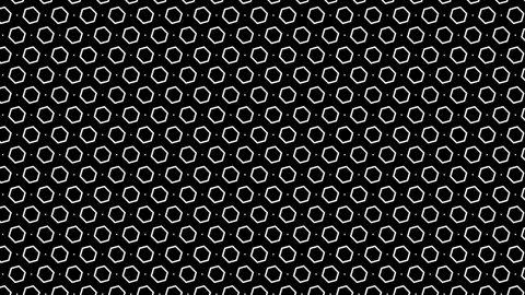 Animated Seamless Pattern Of Rotating Hexagon Symbols And Dots Stock Footage 333514599