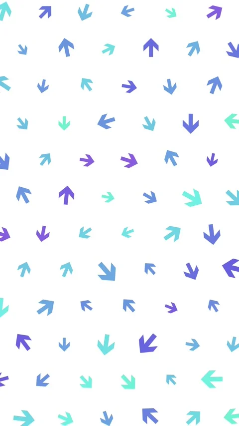 Animated Seamless Pattern Of Rotating Multicolored Bold Arrows Stock Footage 332169247