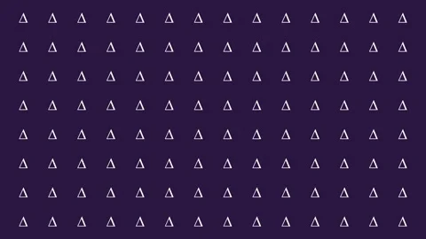 Animated Seamless Pattern Of Self-Drawing Delta Triangle Symbols Stock Footage 333514891