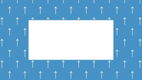 Animated Seamless Pattern Of White Up Arrows On A Blue Background Video stock 333514457
