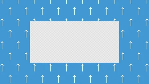 Animated Seamless Pattern Of White Up Arrows On A Blue Background Video stock 333514603