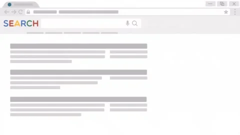 Animated Search Bar Of Search Engine On Browser On PC Video stock 304963944