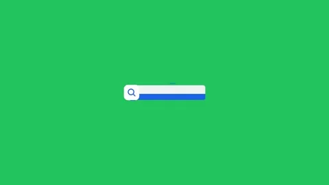 Animated Search Bar UI Element with Magnifying Glass Icon on Green Background Video stock 346726460