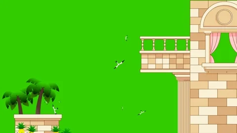 Animated Seaside Castle Stock Footage 278342144