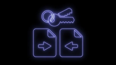 Animated secure data transfer icon 4K Stock Footage 104015057