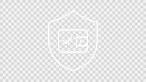 Animated secure payment white line icon Stock Footage 331842545